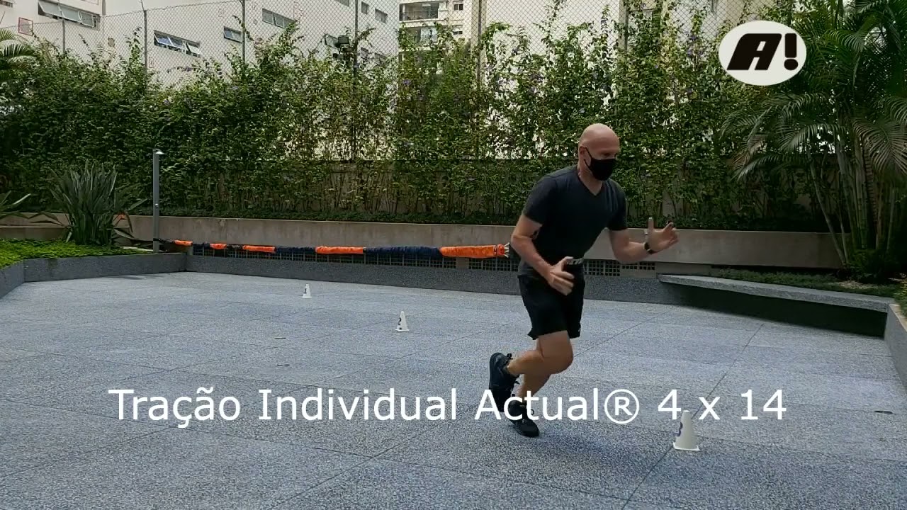 Teste do cinto de Tração Actual modelo 4x14 para treino individual de longo percurso.