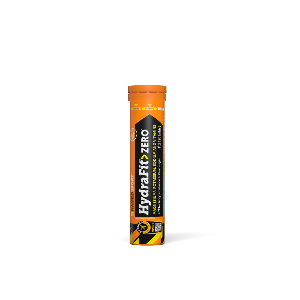 Named Sport HydraFit ZERO αναβράζοντα δισκία ηλεκτρολυτών γεύση Red Orange, 20 ταμπλέτες