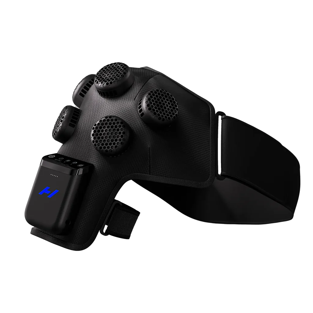υσκευή Hyperice Contrast 2 Shoulder με OLED οθόνη, κεφαλές θερμοθεραπείας και ιμάντα στερέωσης