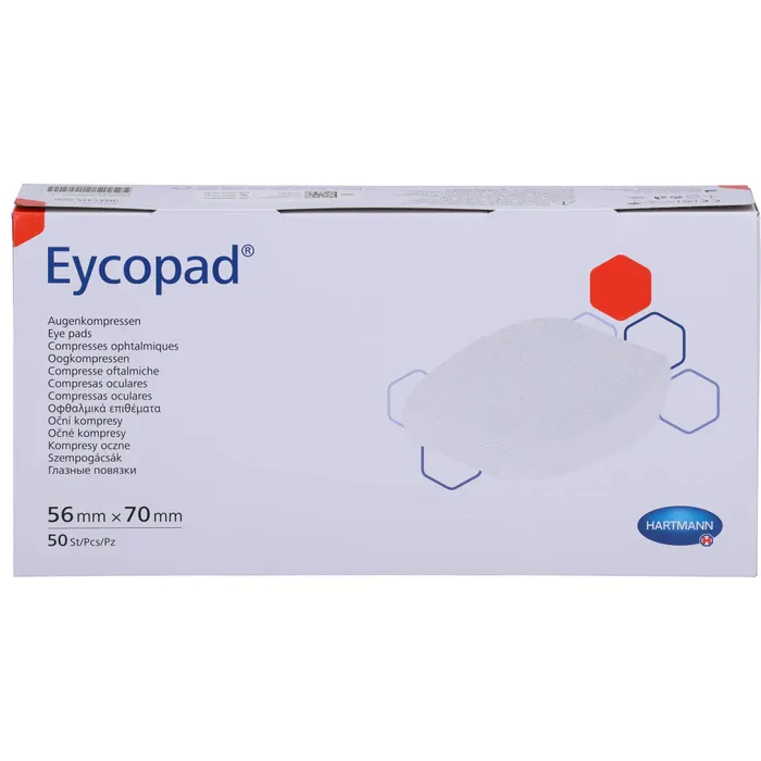 HARTMANN EYCOPAD Οφθαλμική Κομπρέσα 56×70mm Μη Αποστειρωμένη – 50 τεμ.